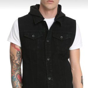 yoke 7g oversized half cardigan